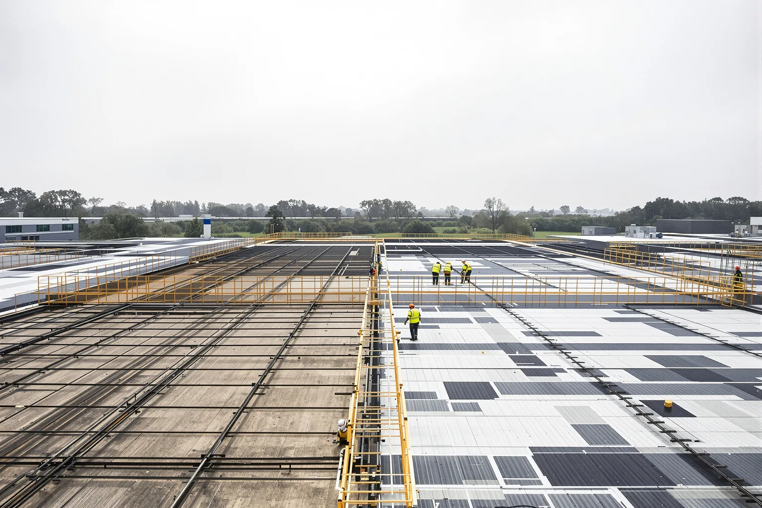 Werffasering bij industrieel dakproject - DMA Steeldeck