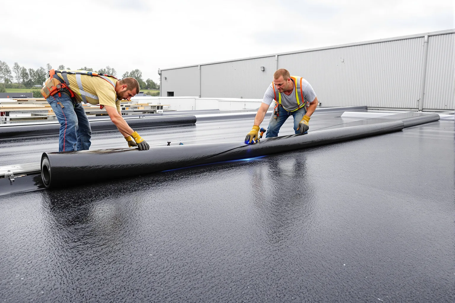 Bitumen of kunststof dakdichting op steeldeck - DMA Steeldeck