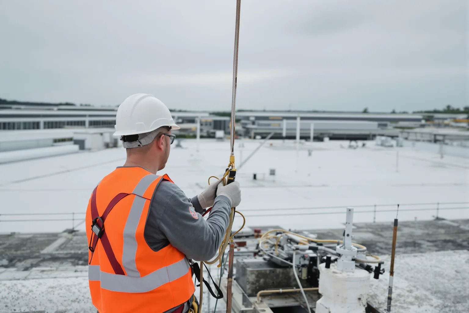 Veilig werken op grote daken in de industrie - DMA Steeldeck
